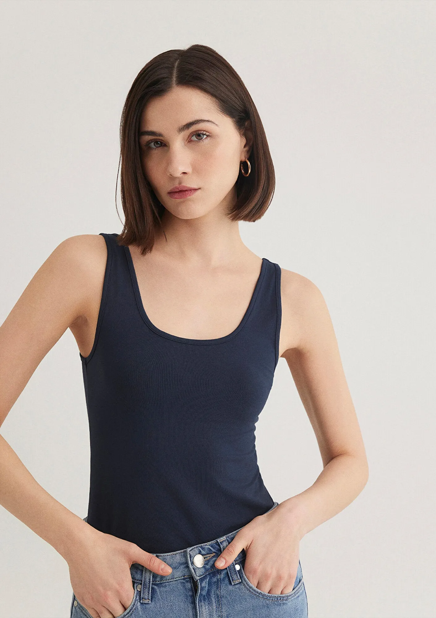 2-Pack Navy Blue Tank Tops