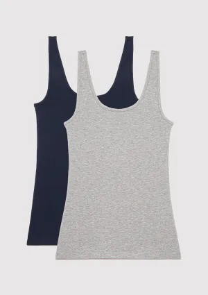 2-Pack Navy Blue Tank Tops