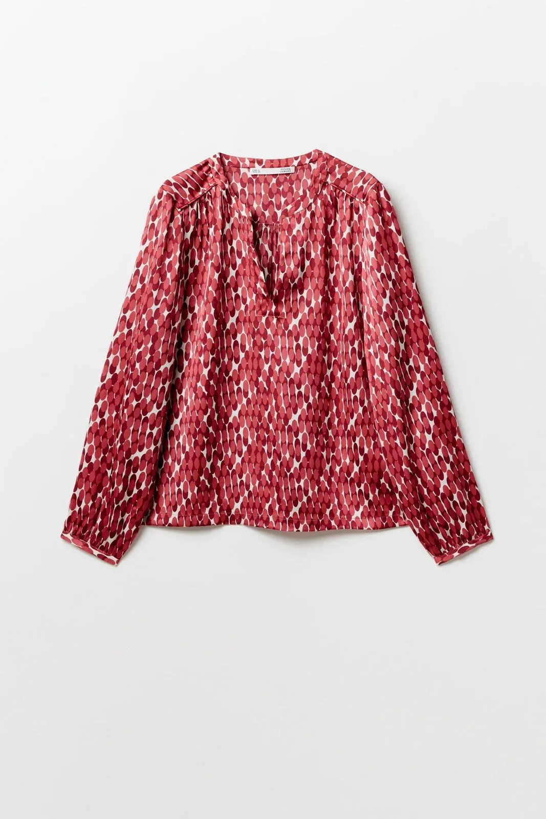 Basic long-sleeved top - Burgundy