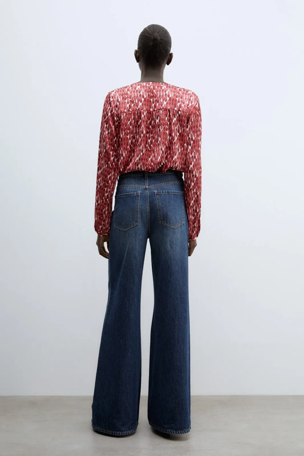 Basic long-sleeved top - Burgundy