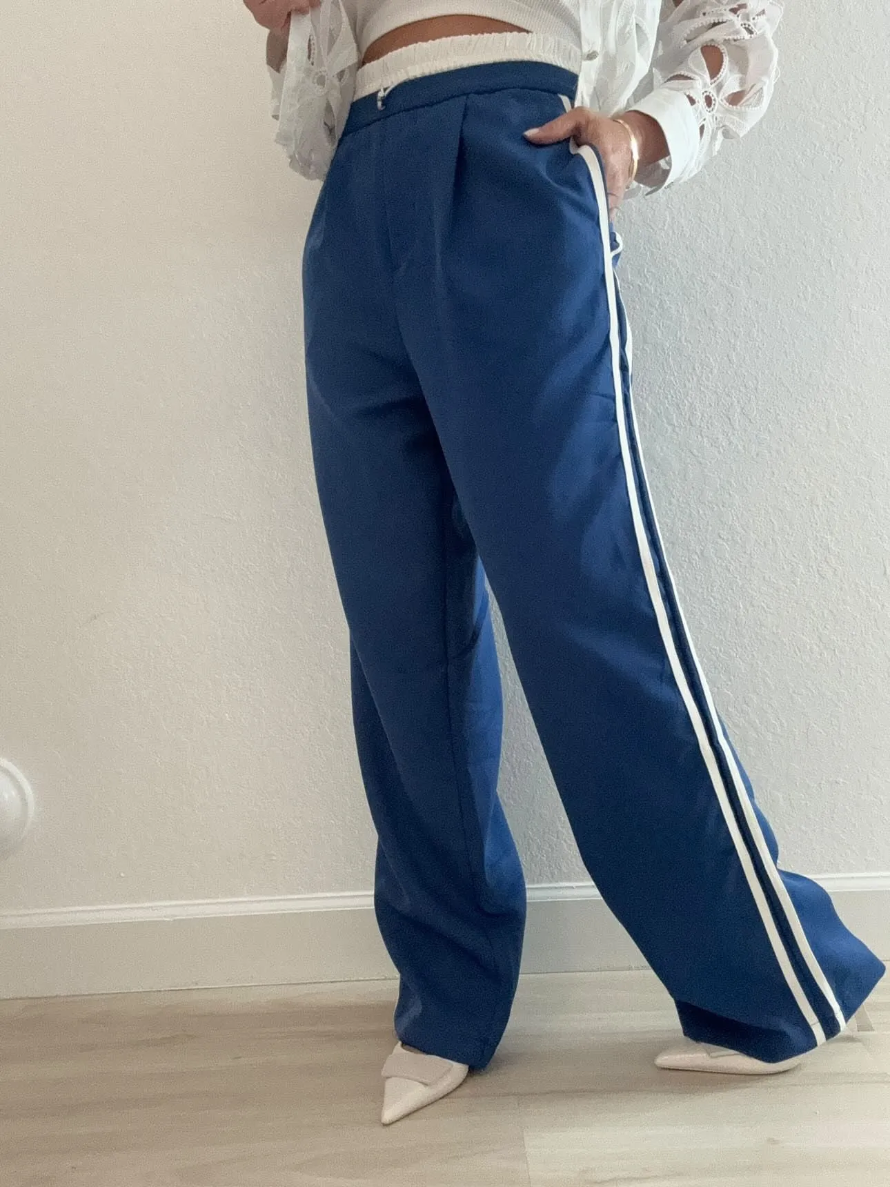 Blue casual pants