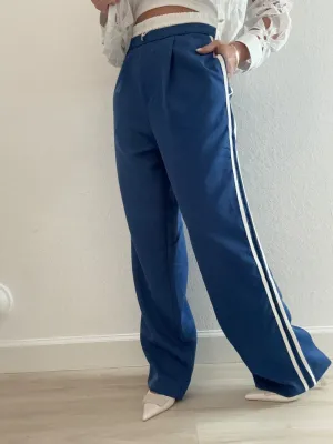 Blue casual pants