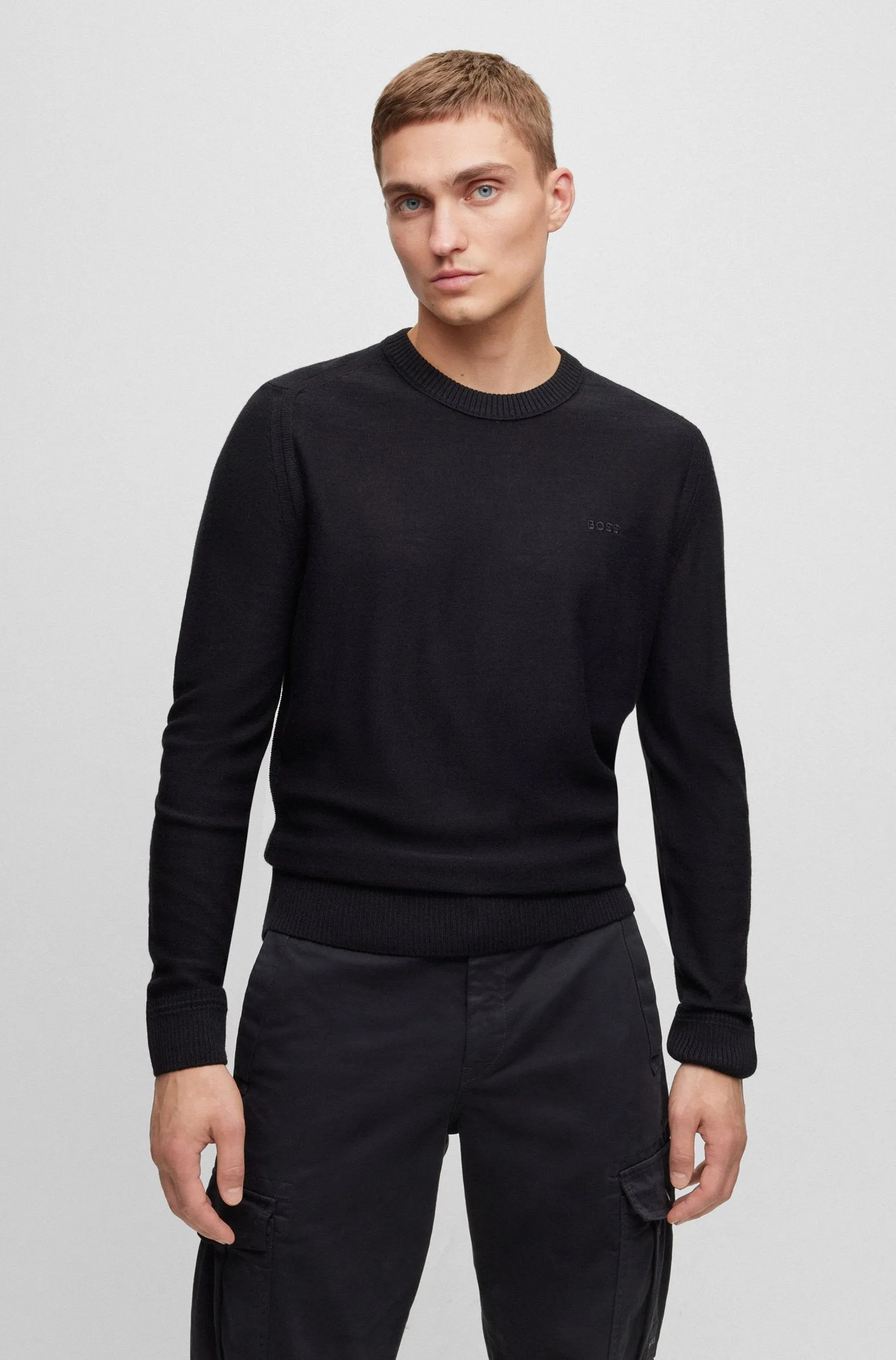 BOSS Sweaters Regular Fit in Wool Mix - AVAC_C 10253448 01-50501762