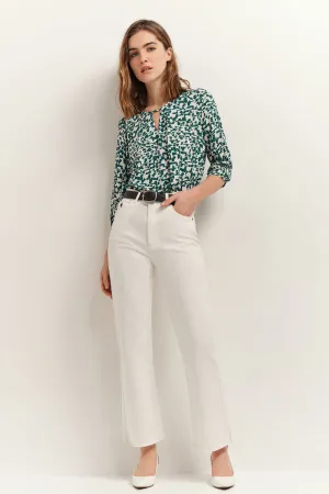 COLIN - Blouse écrue à imprimé écorce urbaine