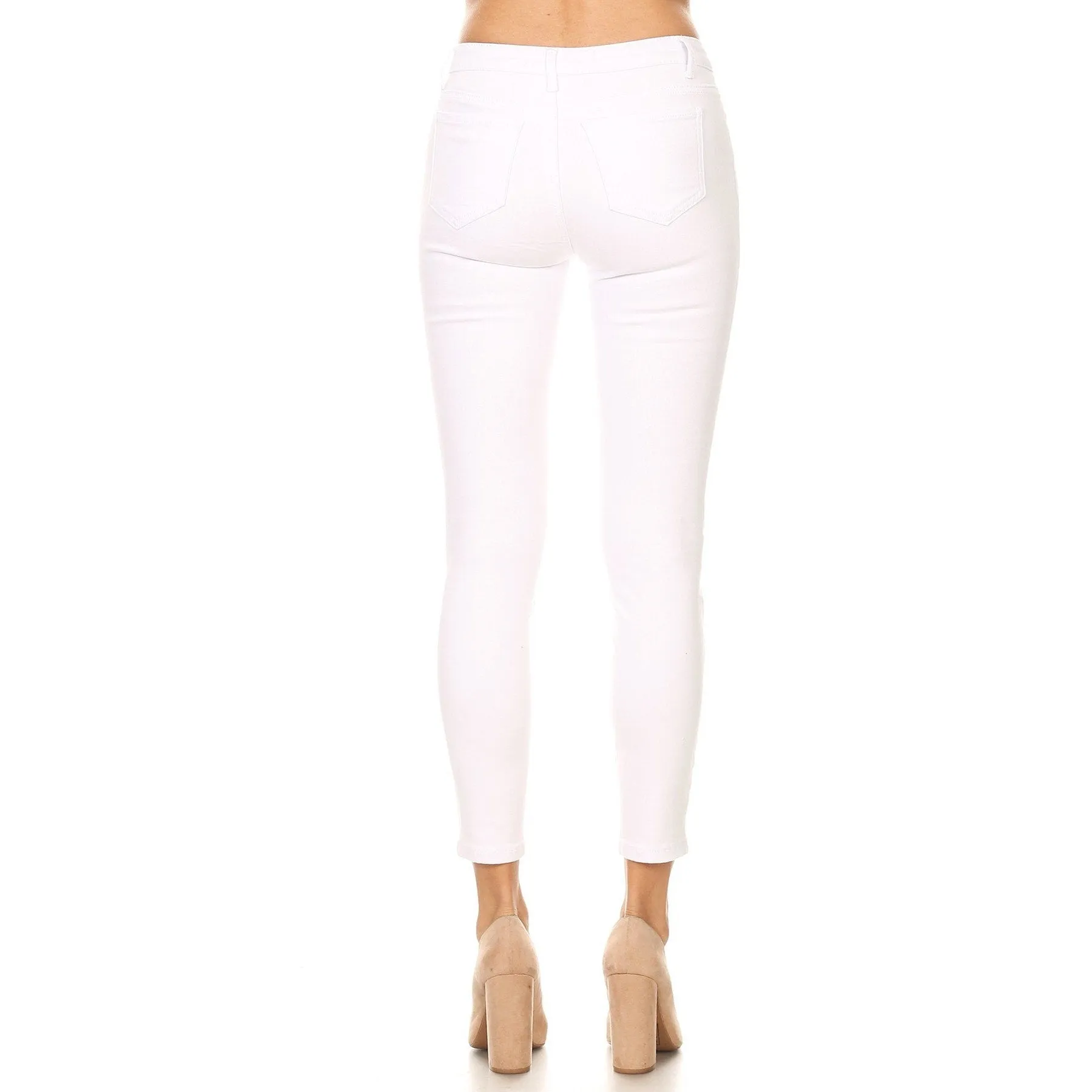 Deconstructed White Slim Jean