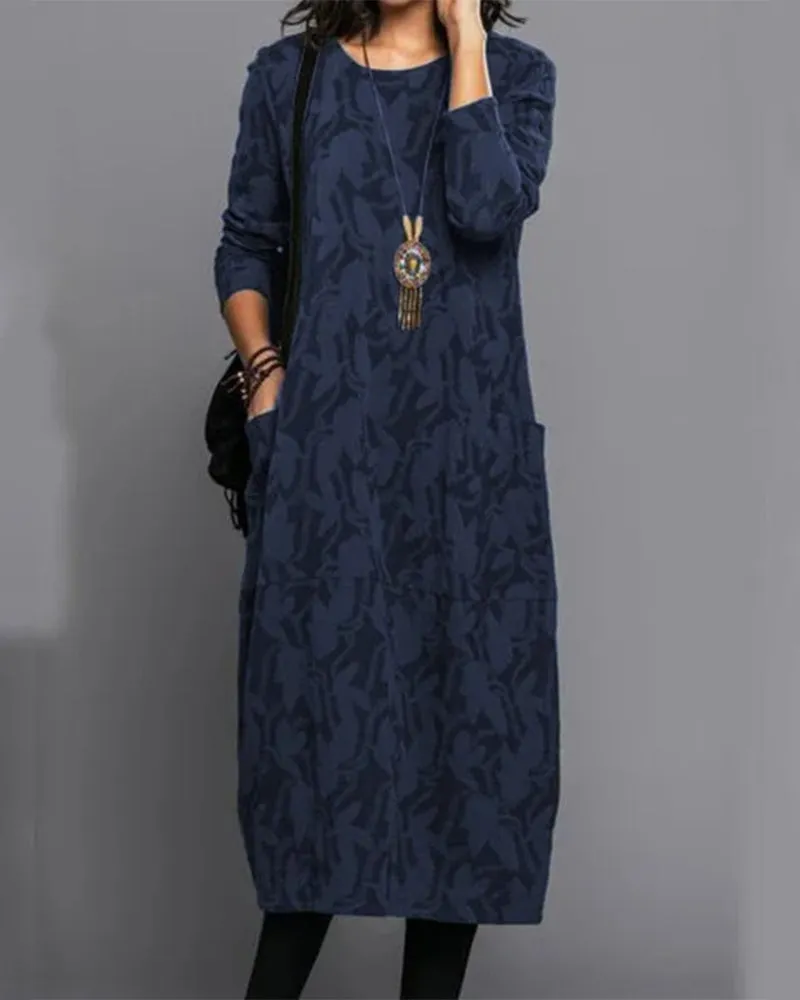 Deva® | Printed Long Sleeve Dress