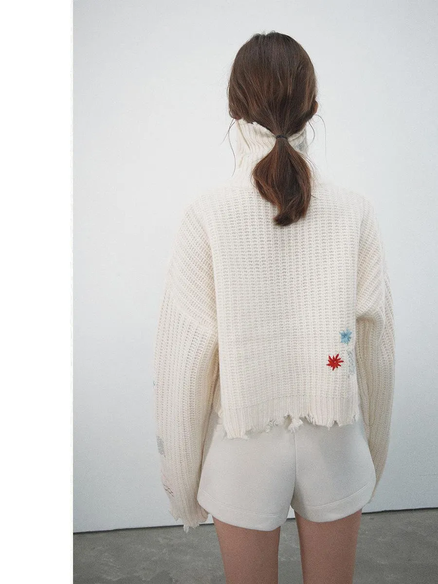 Embroidered Knit Sweater
