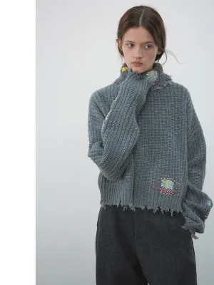 Embroidered Knit Sweater