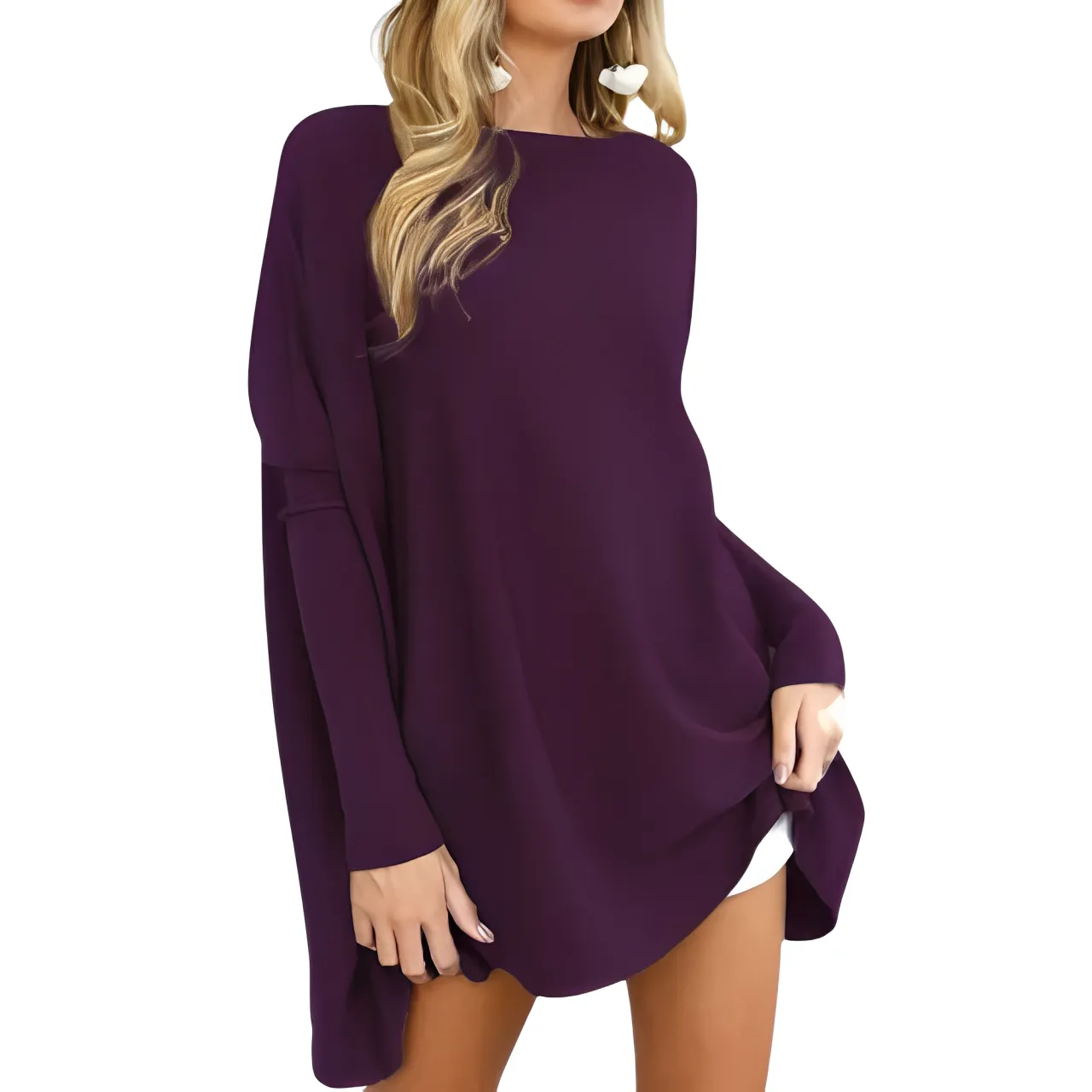 Fiona - Stilvolles und Streetwear Herbst Oversize-Hemd mit auffälliger Krawatte für Damen
