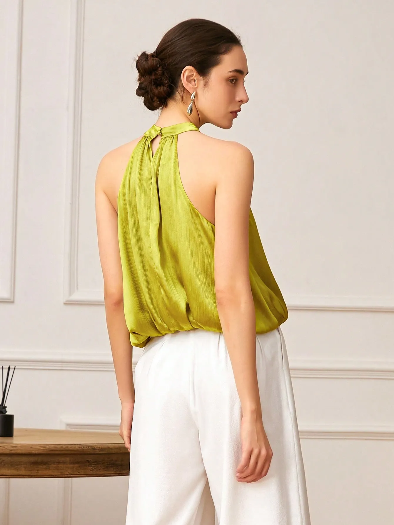 Green Halter Neck Top
