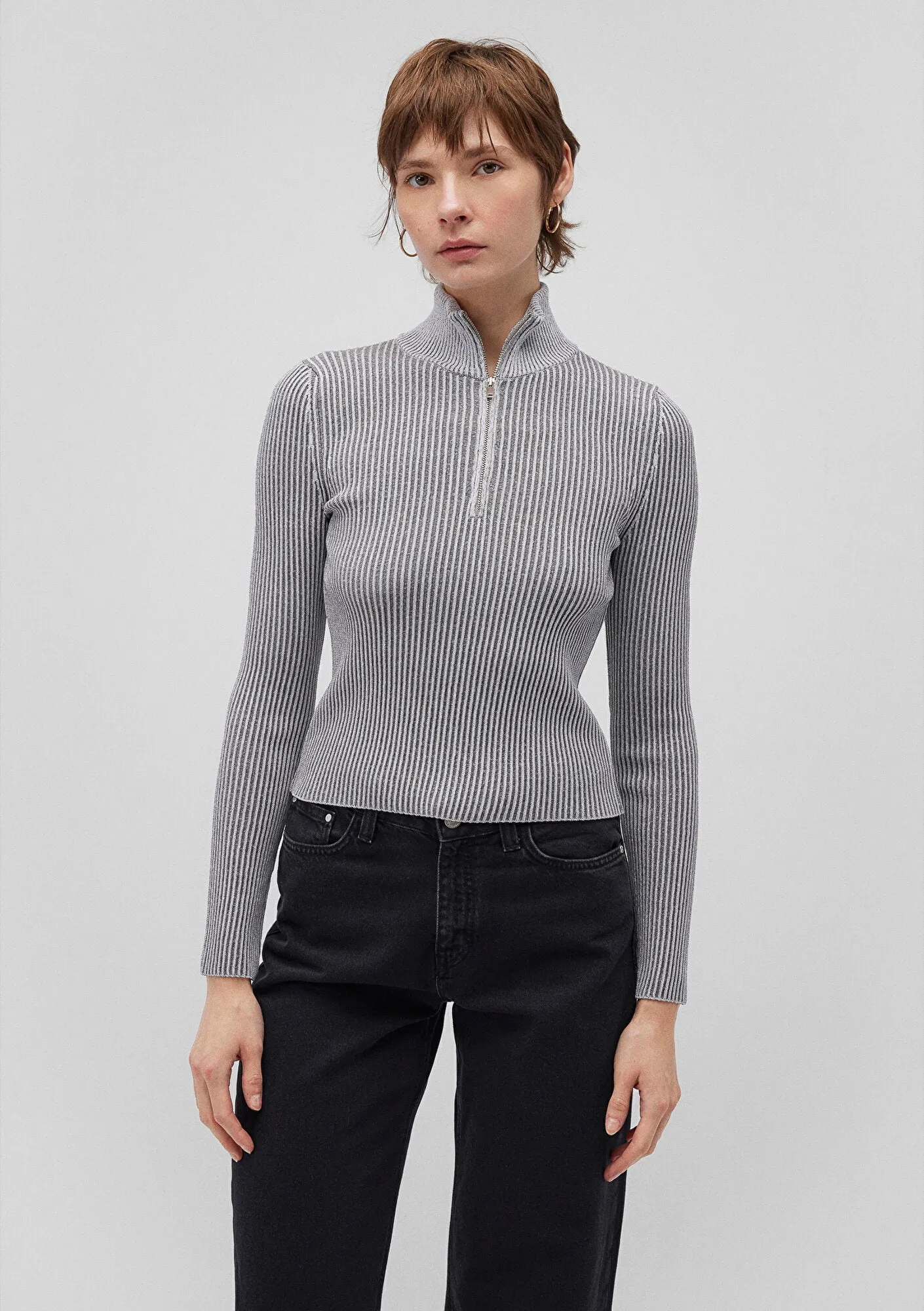 Grey Turtle Neck Sweater