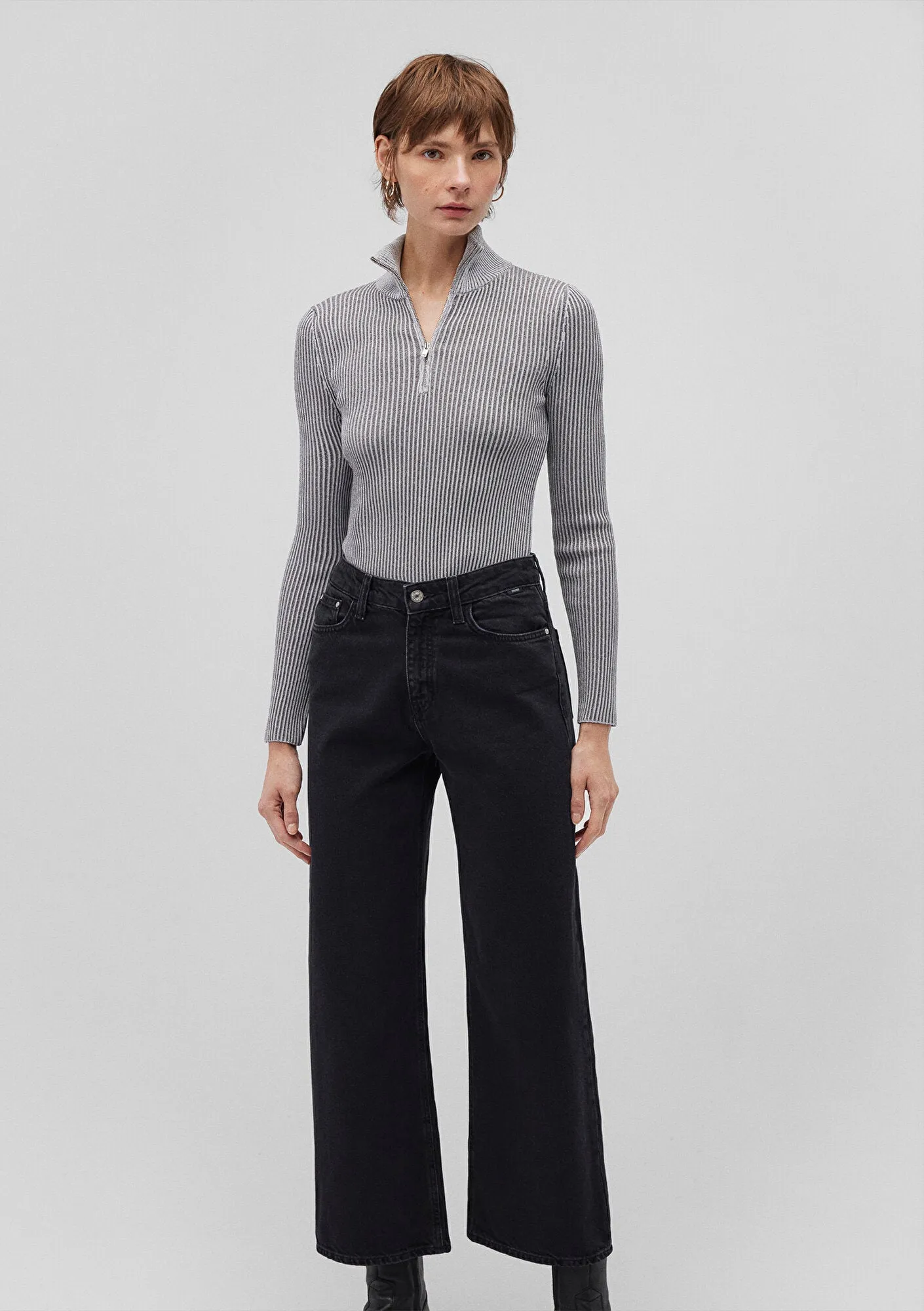Grey Turtle Neck Sweater
