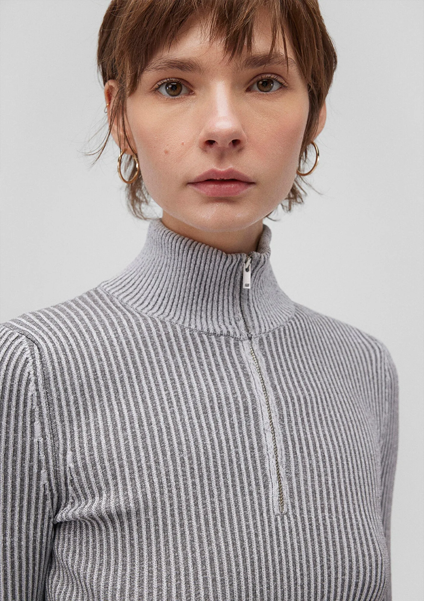 Grey Turtle Neck Sweater