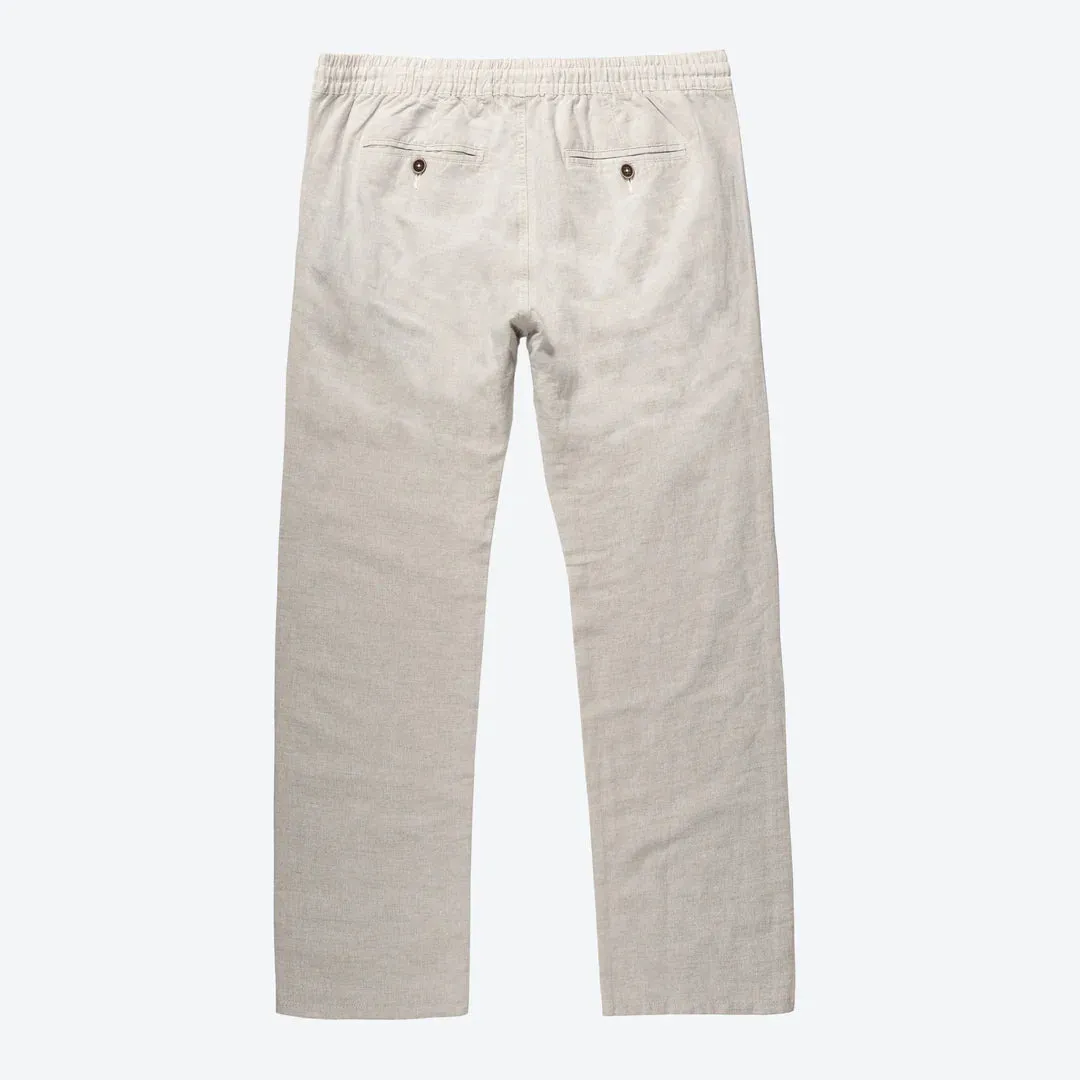LINEN BLEND PULL-ON PANTS