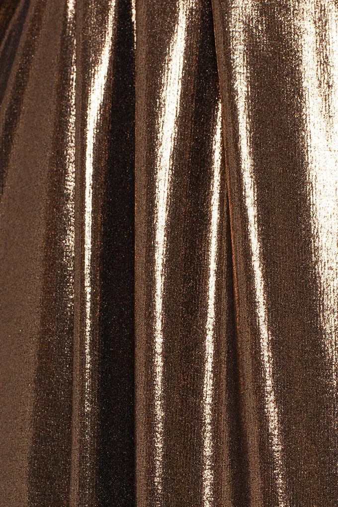 Long sleeve dress draped under the chest     Maison D'Angel Ann