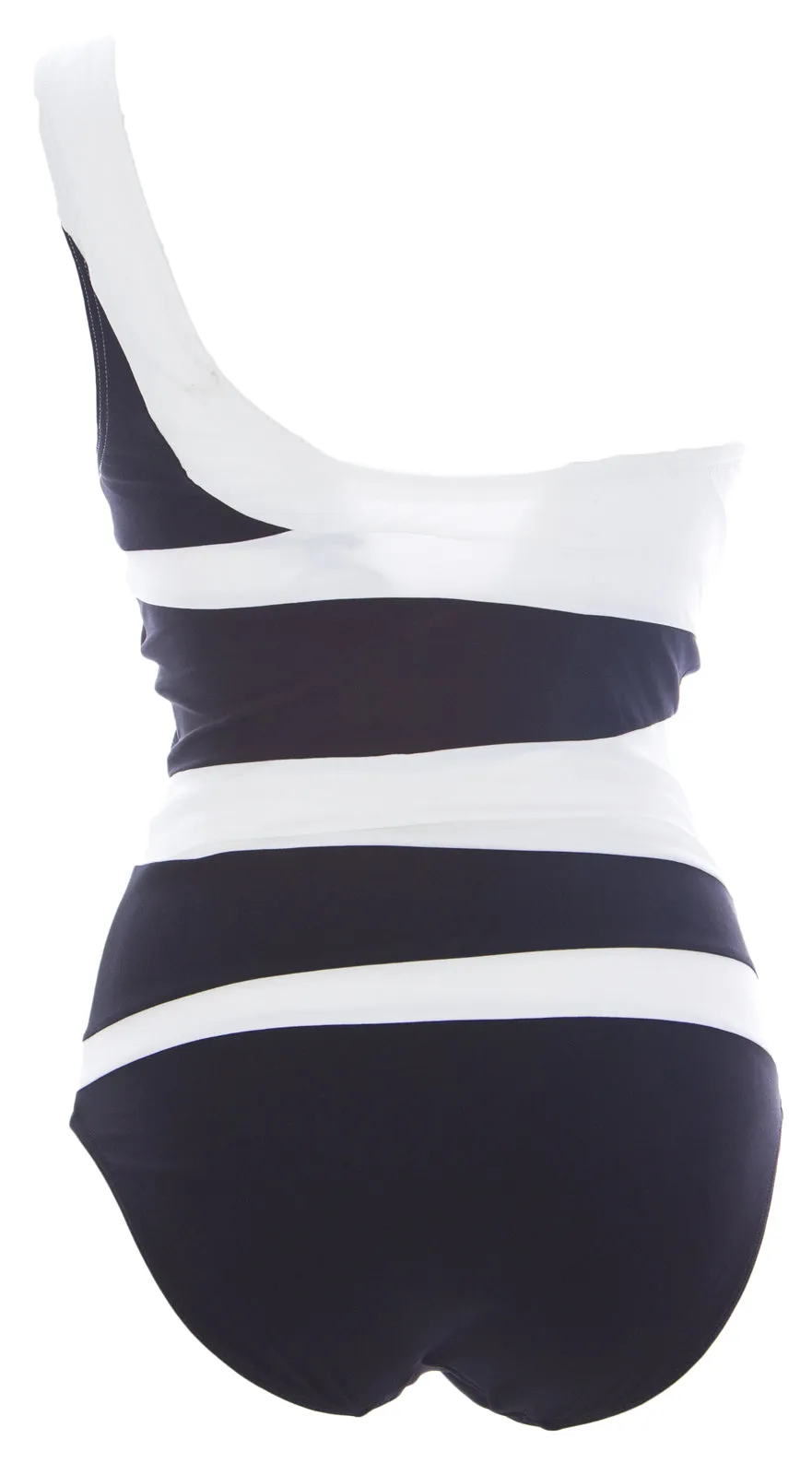 NAILA Women's One Shoulder One Piece Swimsuit Black