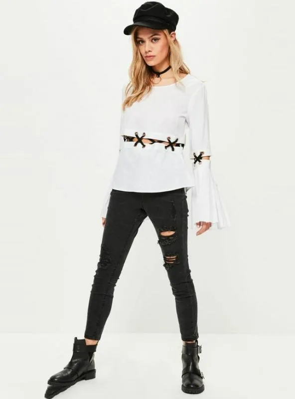 PATCHWORK T-SHIRT BRIEF LONG FLARE