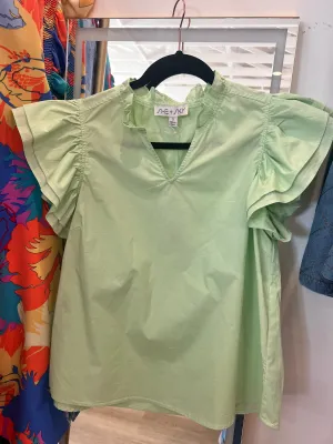 Pistachio Princess Poplin Top