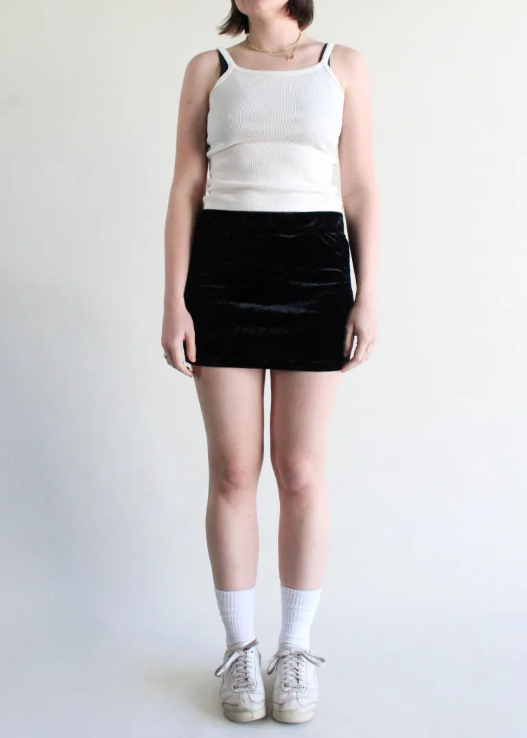 RCYCLD Velvet Mini Skirt