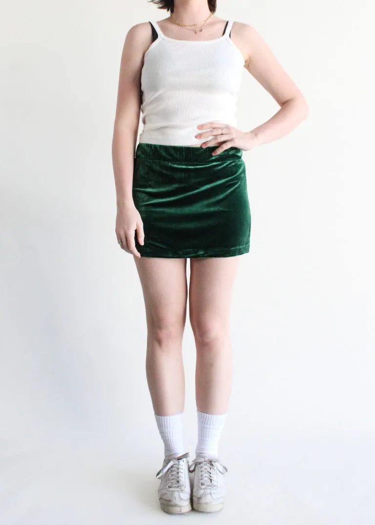 RCYCLD Velvet Mini Skirt