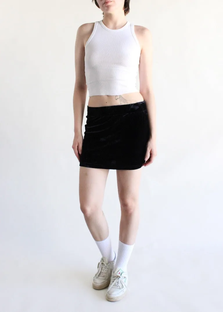 RCYCLD Velvet Mini Skirt