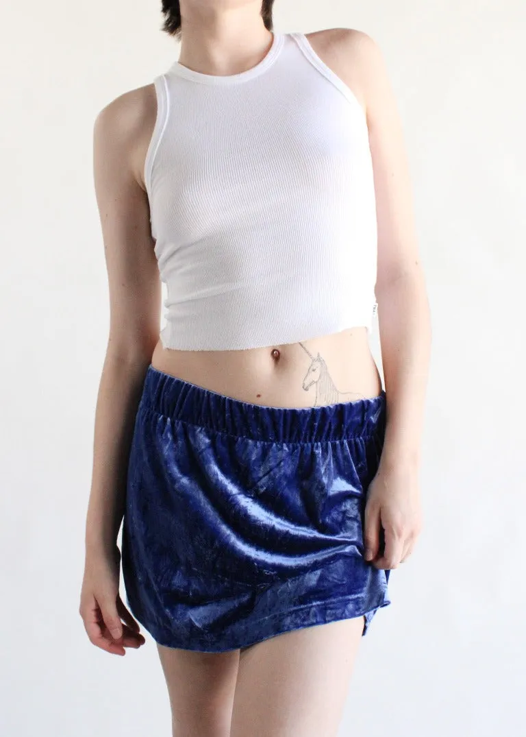 RCYCLD Velvet Mini Skirt