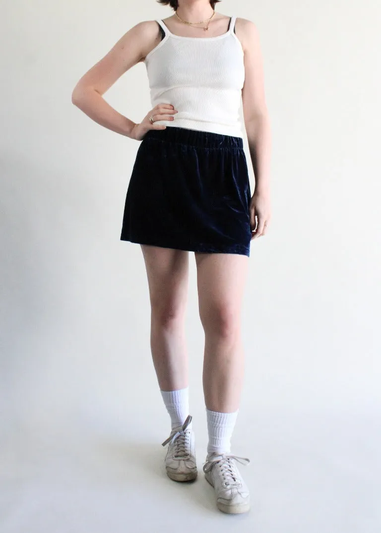 RCYCLD Velvet Mini Skirt