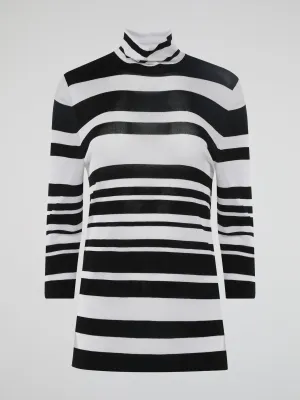 Striped Turtle Neck Sweatshirt