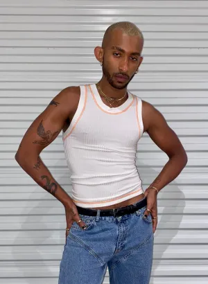 TANK - WHITE/ORANGE