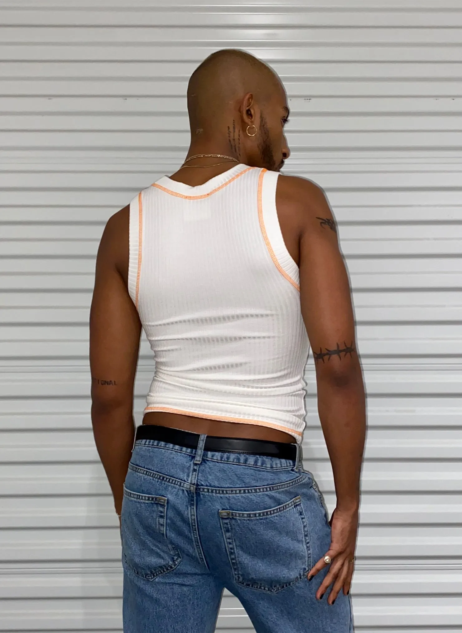 TANK - WHITE/ORANGE