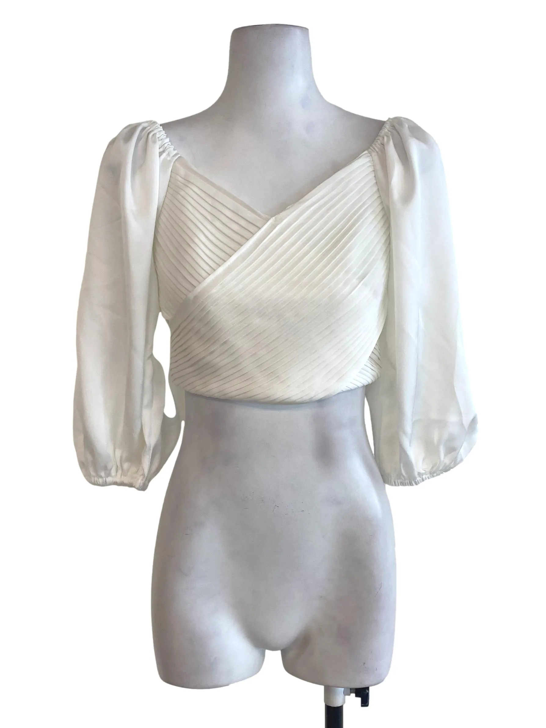 White Pleated Top