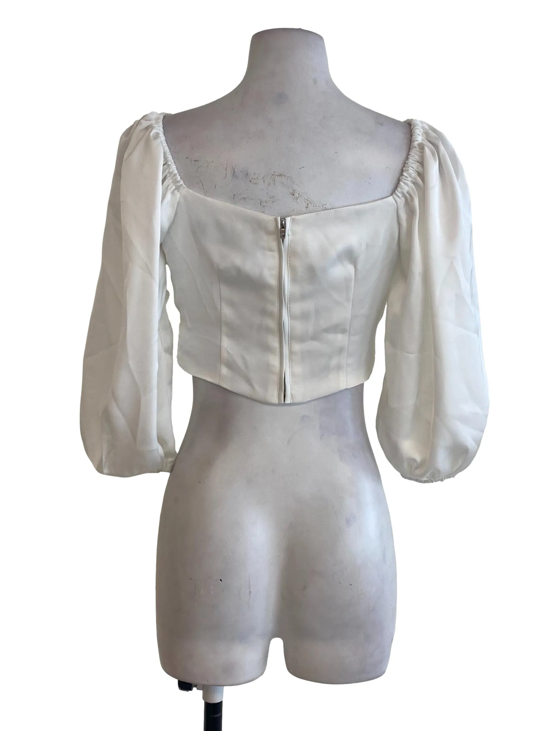White Pleated Top