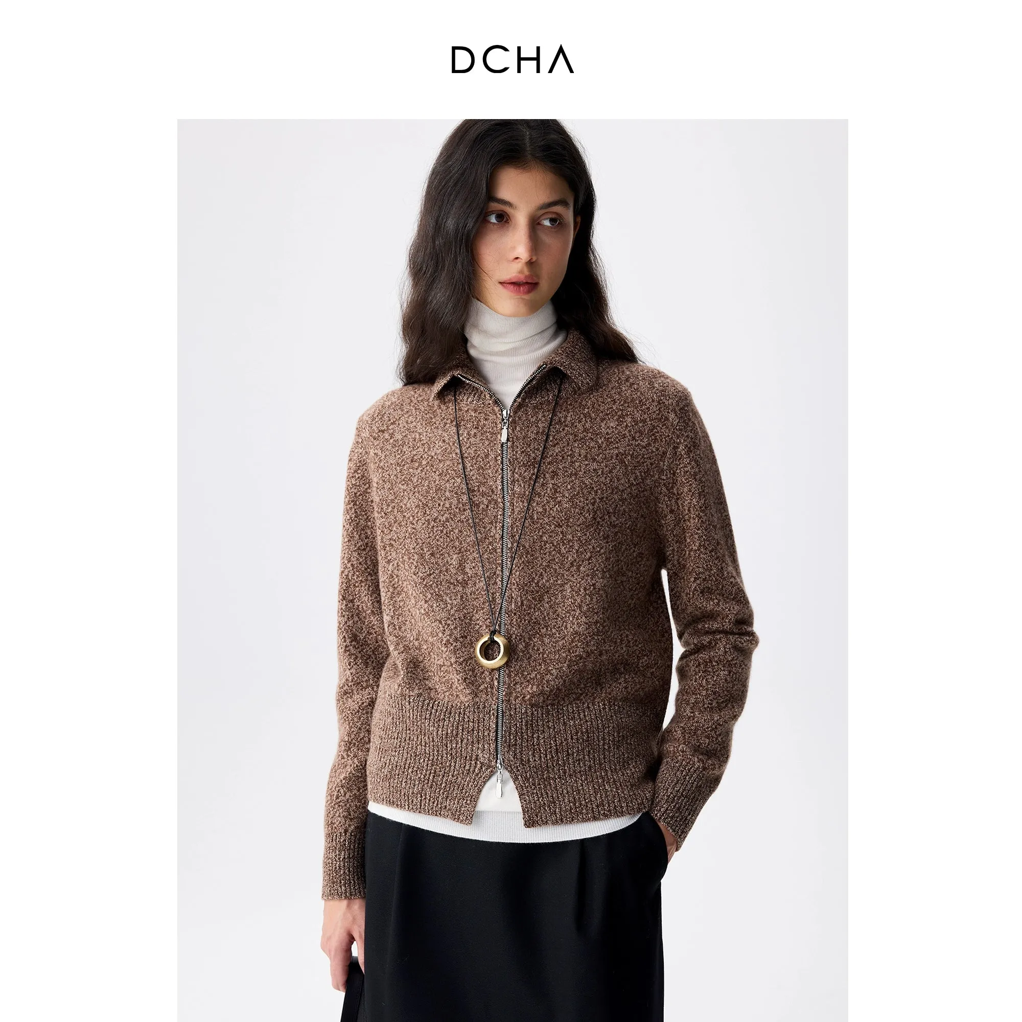 Worsted Wool Double-Layer Sweater